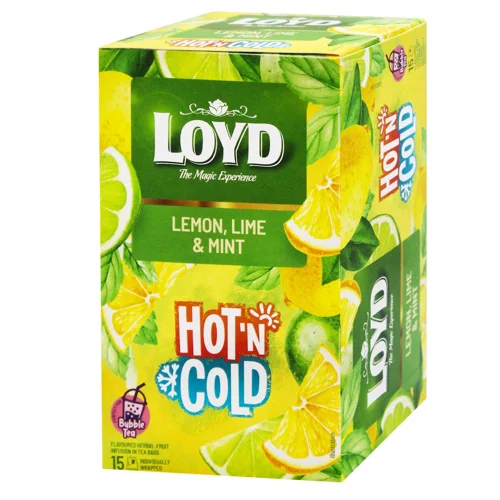 Чай фруктово-трав'яний Loyd Hot'N Cold М'ята-лимон-лайм 2г*15шт