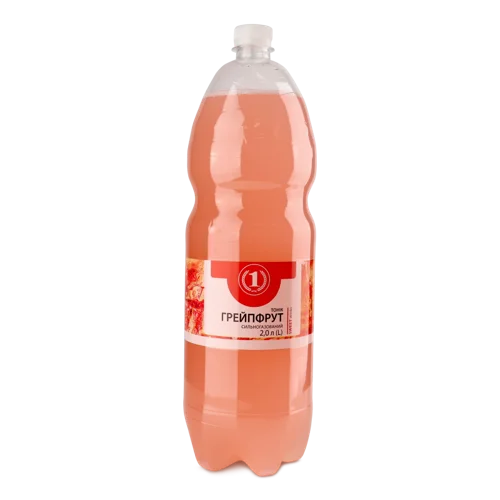 Безалкогольний Напій Низькокалорійний Сильногазований Грейпфрут ТМ '1', п/пл 2л