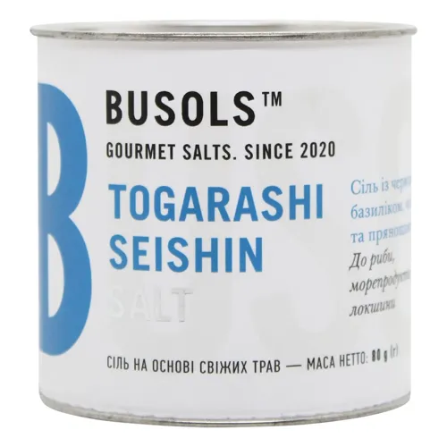 Сіль Busols Togarashi Seishin з червоним базиліком, чилі та прянощами 80г