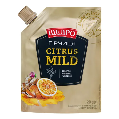 Гірчиця харчова Citrus mild Щедро д/п 120г