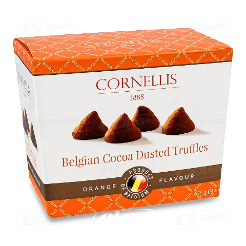 Цукерки Cornellis Трюфель зі смаком апельсину, 175г