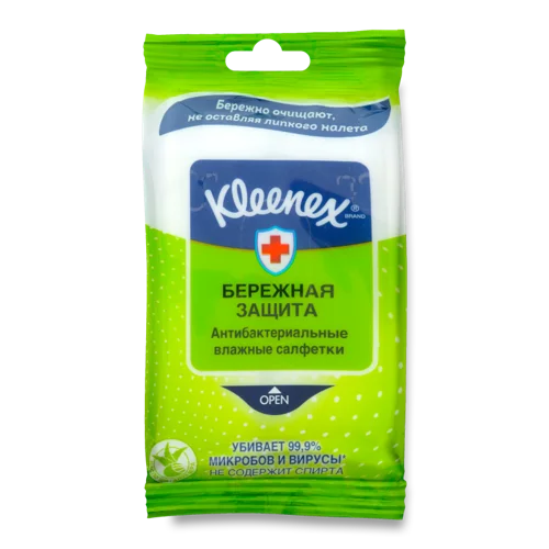 Вологі Антибактеріальні Серветки Дбайливий Захист Kleenex, 10 шт