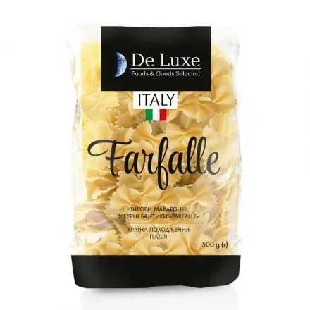 Макарони «De Luxe Foods&Goods Selected» Бантики м/уп 0,5кг