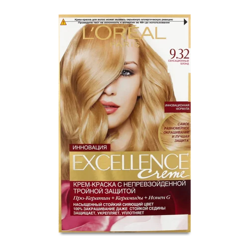 Крем-фарба Для Волосся Excellence №9.32, Вищого ґатунку, 60 мл