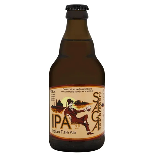 Пиво Saga Indian Pale Ale світле нефільтроване 5% 0,33л
