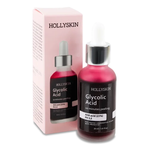 Пілінг-Сироватка Для Обличчя Кислотна Glycolic Acid Hollyskin, В/ґ, 30мл
