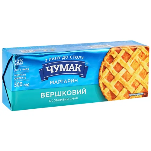 Маргарин вершковий 72%, 500г