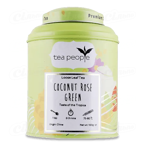 Чай зелений Tea People з кокосом і трояндою, 100г