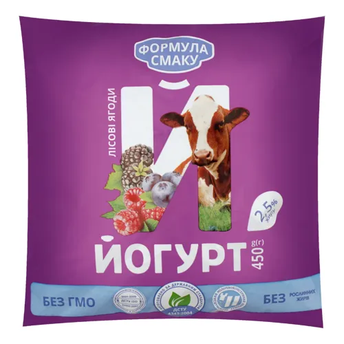 Йогурт 2.5% Лісові ягоди Формула смаку м/у 450г