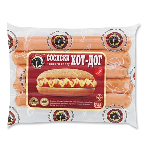 Сосиски Для Хот-догів М'ясо Буковини Варені, кг