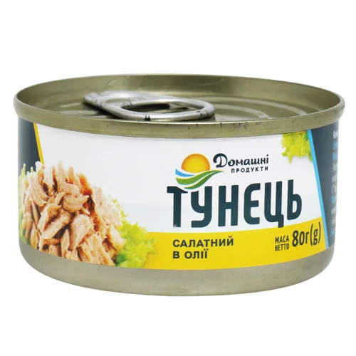Тунець Домашні Продукти салатний в олії 80г