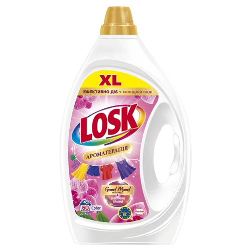 Гель для прання Losk Color Ароматерапія Ефірні масла та аромат малазійської квітки 2,25л
