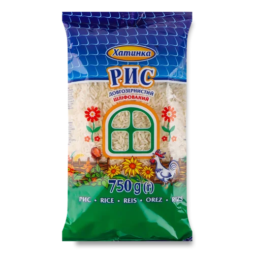 Рис Довгозернистий Шліфований, в/ґ, 750г