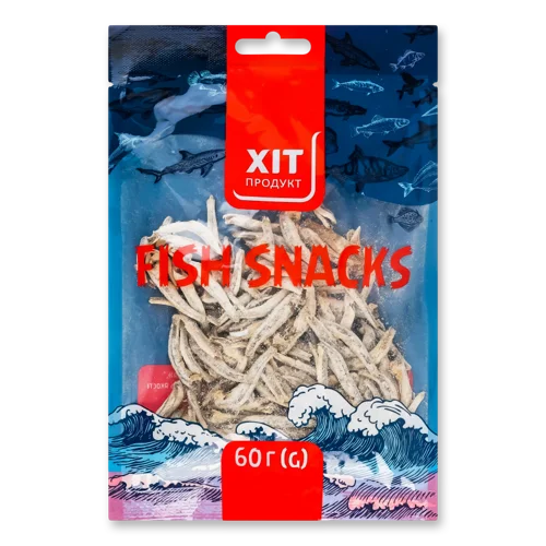 Анчоуси Сушені Солоні Вищого Ґатунку, м/у 60г