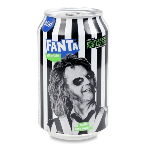 Напій Fanta Afterlife Яблуко Zero Sugar Газований, 0.33л, з/б