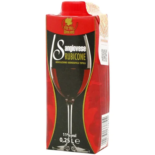Вино Sangiovese Rubicone червоне сухе 11% 250мл