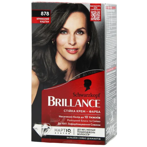 Фарба для волосся Brillance 878 Крижаний каштан
