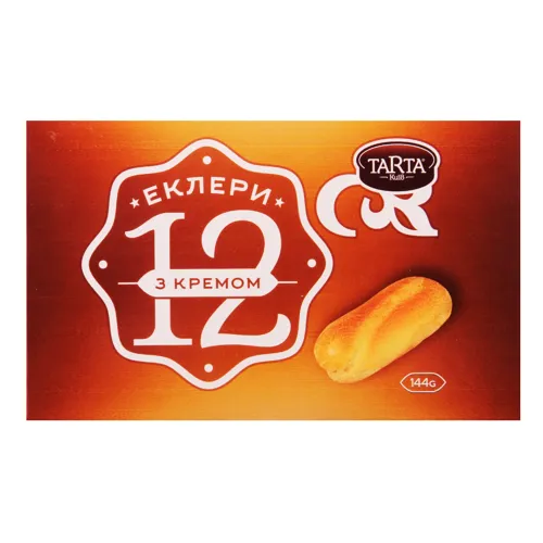 Тістечка заварні міні Еклер з кремом Tarta к/у 12х12г