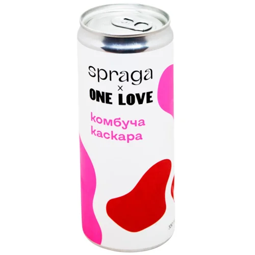 Напій комбуча каскара ONE LOVE ж/б SPRAGA 330 мл 