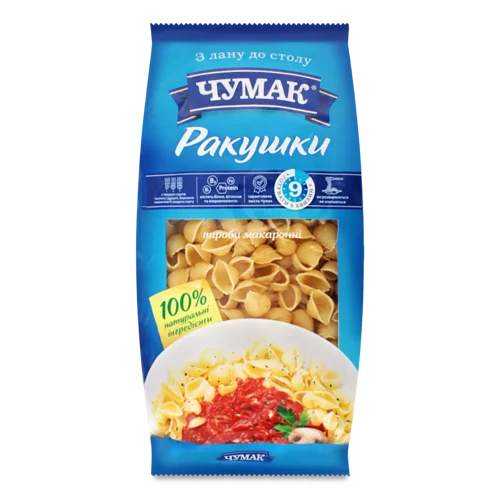 Макаронні Вироби Ракушки Чумак, в/ґ, 400г