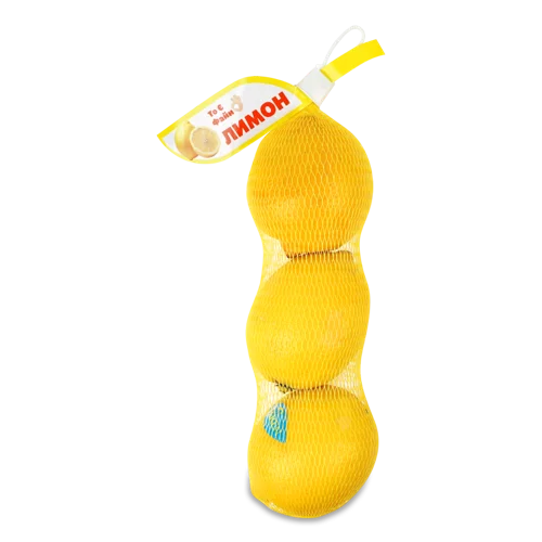 Лимон Свіжий, В/Ґ, Сітка 3 Шт, 1 Уп