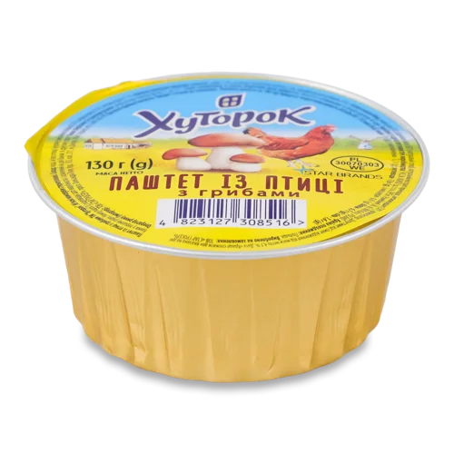 Паштет З Птиці З Грибами Хуторок, в/ґ, 130г