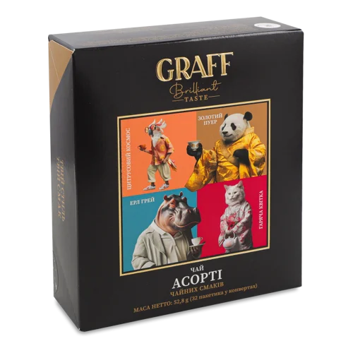Чай Асорті Зелений, Пуер, Чорний Та Трав'яний, к/у 32шт