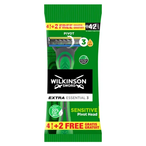 Бритви Wilkinson Sword Extra Essential 3 Sensitive одноразові 6шт