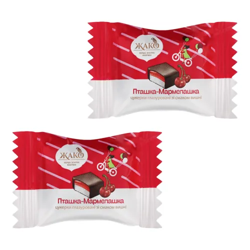 Цукерки глазуровані Вишня Пташка-Мармелашка Жако кг
