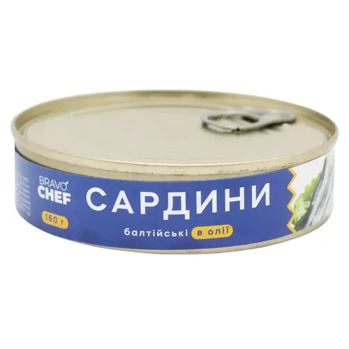 Сардини Bravo Chef в олії 160г