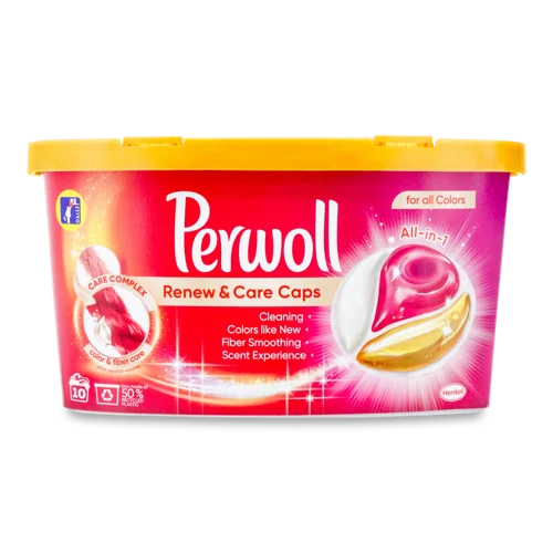 Засіб Для Прання Кольорових Речей В Капсулах Renew&Care Caps Perwoll 10х14.5г