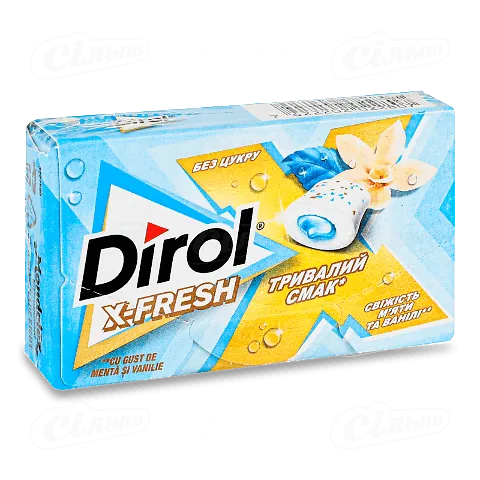 Гумка жувальна Dirol Свіжість м'яти та ванілі, 19,5г