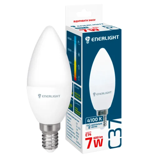 Лампа світлодіодна Enerlight 7W E14 C37