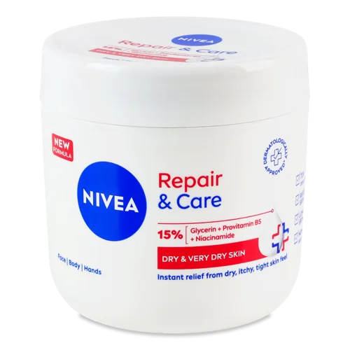 Крем Для Сухої Та Дуже Сухої Шкіри Відновлення Та Догляд Nivea, універсальний, 400мл