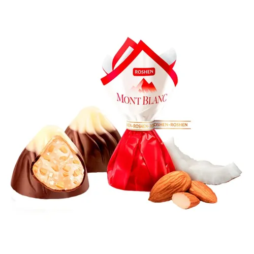 Цукерки Roshen Монблан мигдаль та кокосовий крем