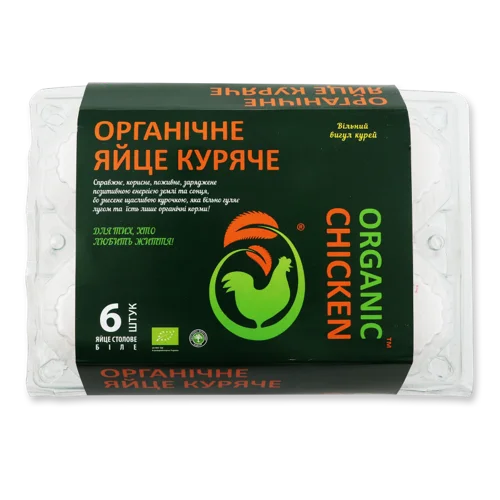 Яйця Курячі Органічні, к/у, 6шт