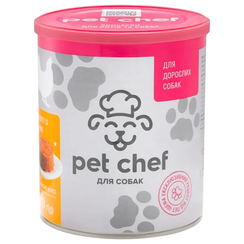 Корм вологий Pet Chef з куркою для собак 800г