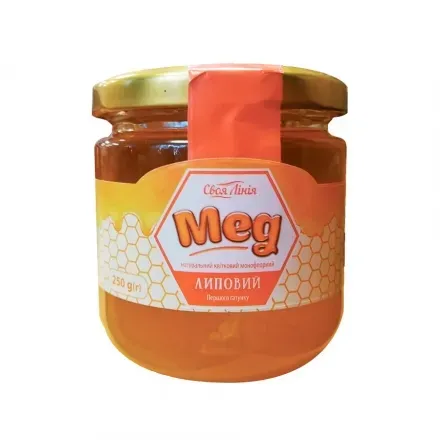 Мед 250г Своя лінія липовий скляна банка
