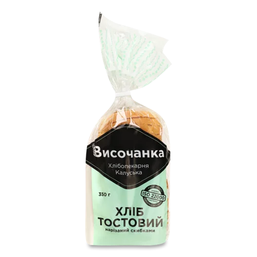 Хліб Нарізний Пшеничний Формовий Тостовий В/ґ, 350г