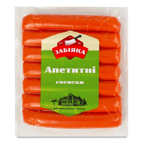 Сосиски Апетитні Забіяка В/У, 0.33кг