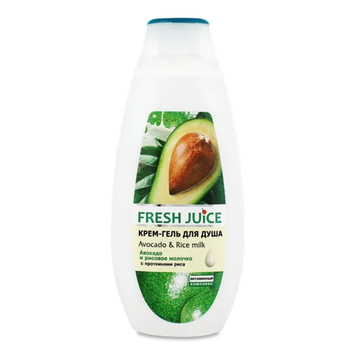 Крем-гель Для Душу Avocado&Rice Milk, Свіжий Сік, 400мл