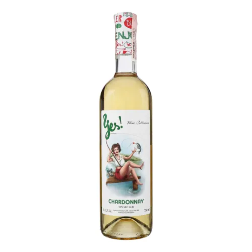 Вино 0.75л 12.5% біле сухе Chardonnay Yes! пл