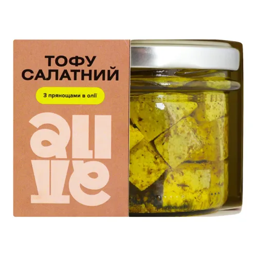 Тофу салатний З прянощами в олії №17 Alive 190г