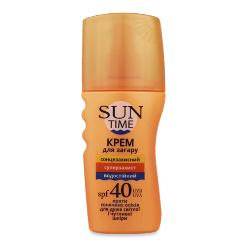 Крем Засмаги SPF-40 Sun Time, В/ґ, 150мл
