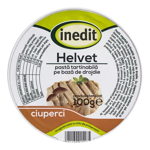 Паштет вегетаріанський з грибами Helvet Inedit ст 100г