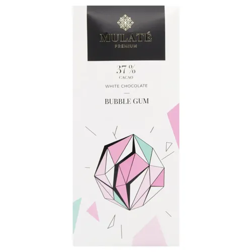 Шоколад білий Mulate Premium зі смаком жувальної гумки 37%, 90г