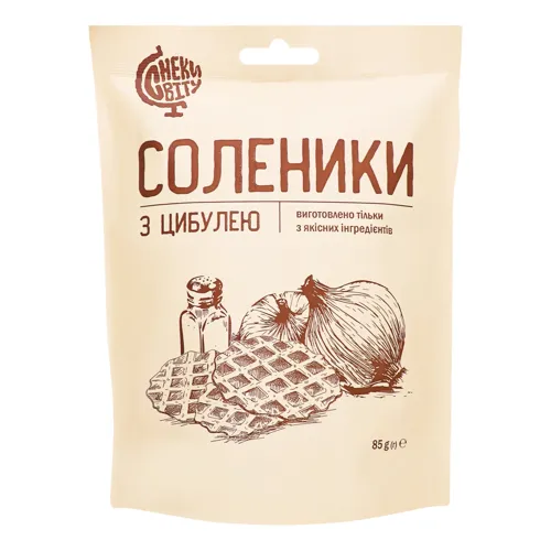 Снеки з цибулею Соленики д/п 85г