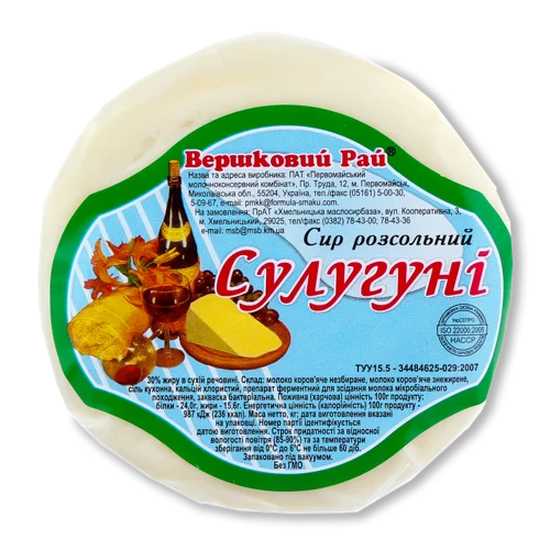 Сир Розсольний Сулугуні 30% Вершковий Рай, кг