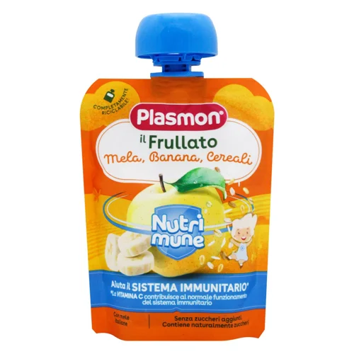 Пюре Plasmon з яблуками, бананами та злаками 85г