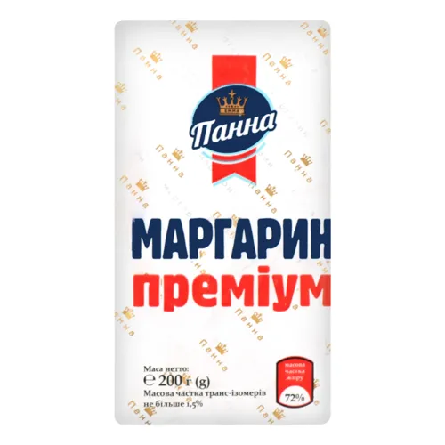 Маргарин 72% столовий Преміум Панна м/у 200г
